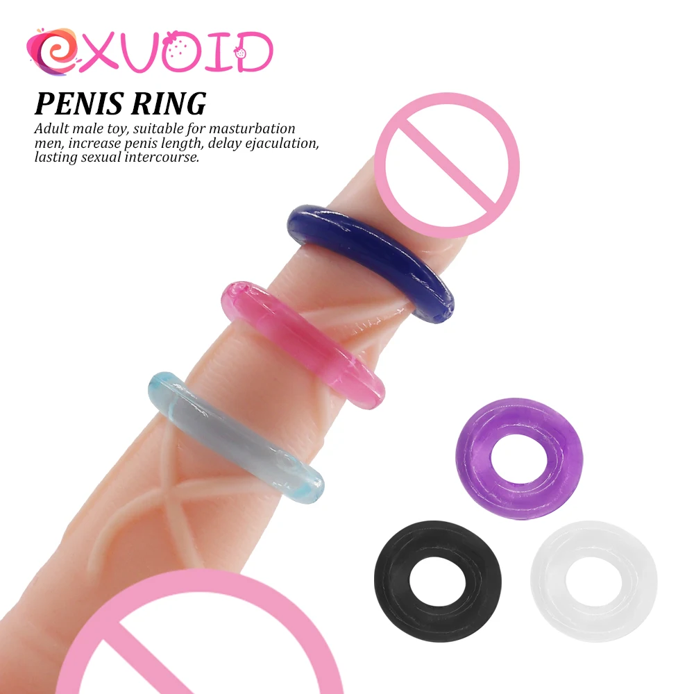 Силиконовое кольцо EXVOID для эрекции пениса фиксатор эякуляции задержки 3 шт.