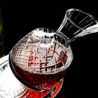 glass decanter travel gift box set whiskey rotating wine decanter spinning rotating keg decantador vino kitchen accessories