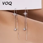 Женские серьги-кисточки с длинной подвеской