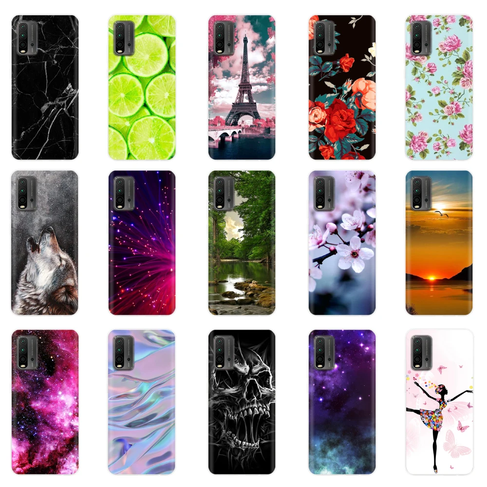 

Case For Xiaomi Redmi 9T Case on Redmi 9T Soft Silicone TPU Back Cover Case For Xiaomi Redmi 9T redmi9T 9 T Cartoon Cute Bumper