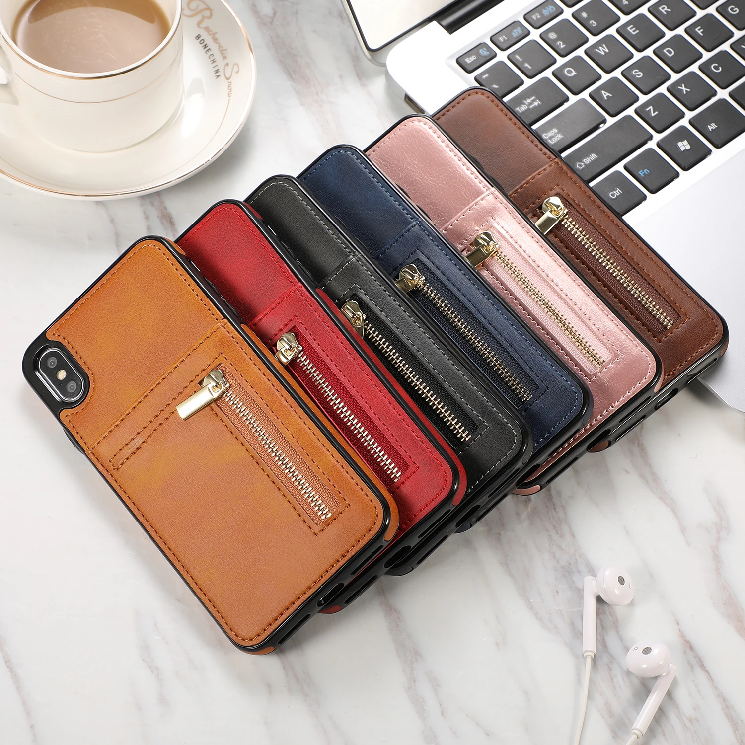 Кошелек на молнии новый мягкий чехол из ТПУ кожи для iPhone XR XS MAX 8 Plus 7Plus 7 6Plus 6S 6 5s 5