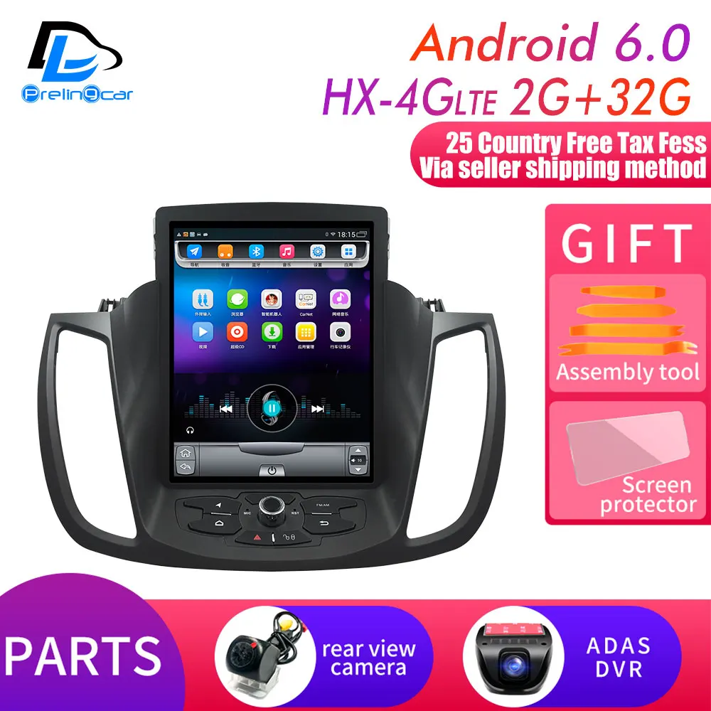 HX-4G 2G32G add DVR 4G Lte вертикальный экран android система Мультимедиа Видео Радио плеер для ford escape C MAX kuga 2013- лет Навигация стерео - Цвет: HX-4G 2G32G add DVR