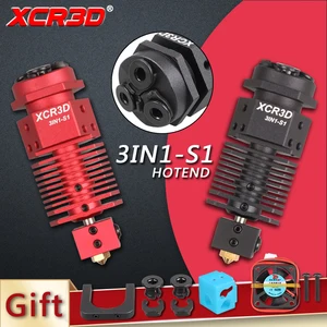 3D-принтер hotend, часть 3IN1-S1, Горячий Конец, 3 в 1, цветная печатающая головка 0,41,75 мм, J-головка для экструдера Titan MK8 Bowden