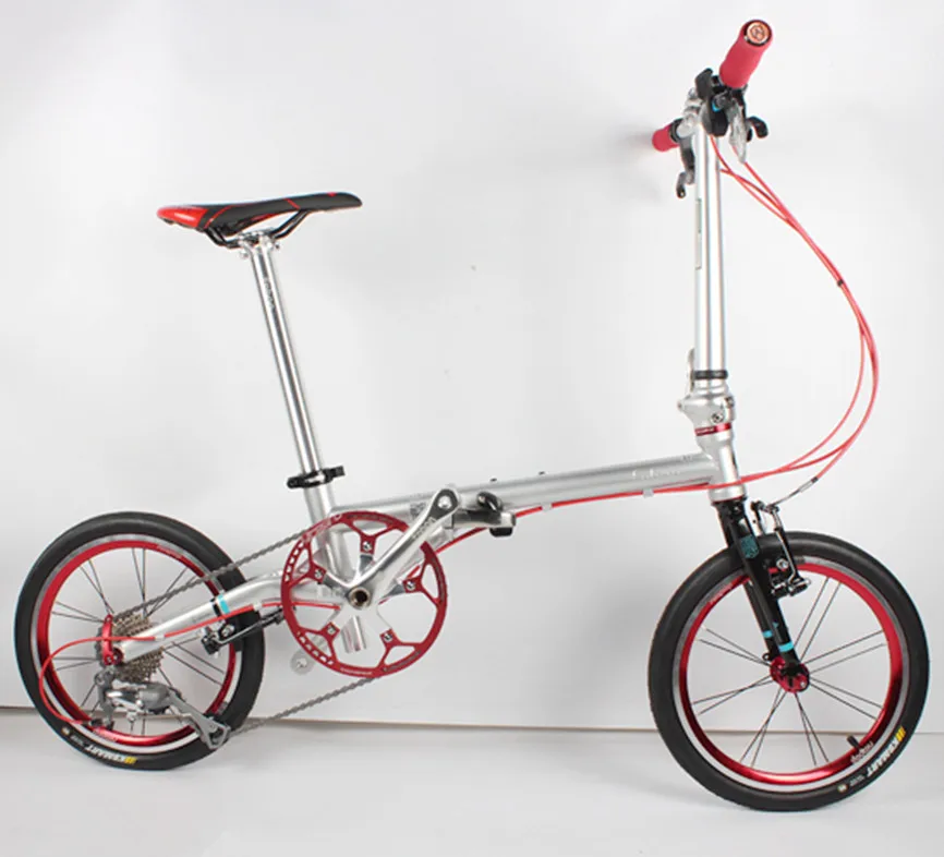 Fnhon FCG1609 складной велосипед 16 дюймов Minivelo CR-MO сталь V тормоз 9 скоростей городской Commuter велосипед для Shimano Shift ретро досуг BMX