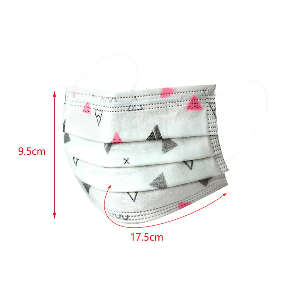 

50PCsChildren Adult Cartoon Mouth Masks 3 Layer Meltblow Aged Child Face Maskn Cloth Kids Face Mask Cover In Stock Fast shipping