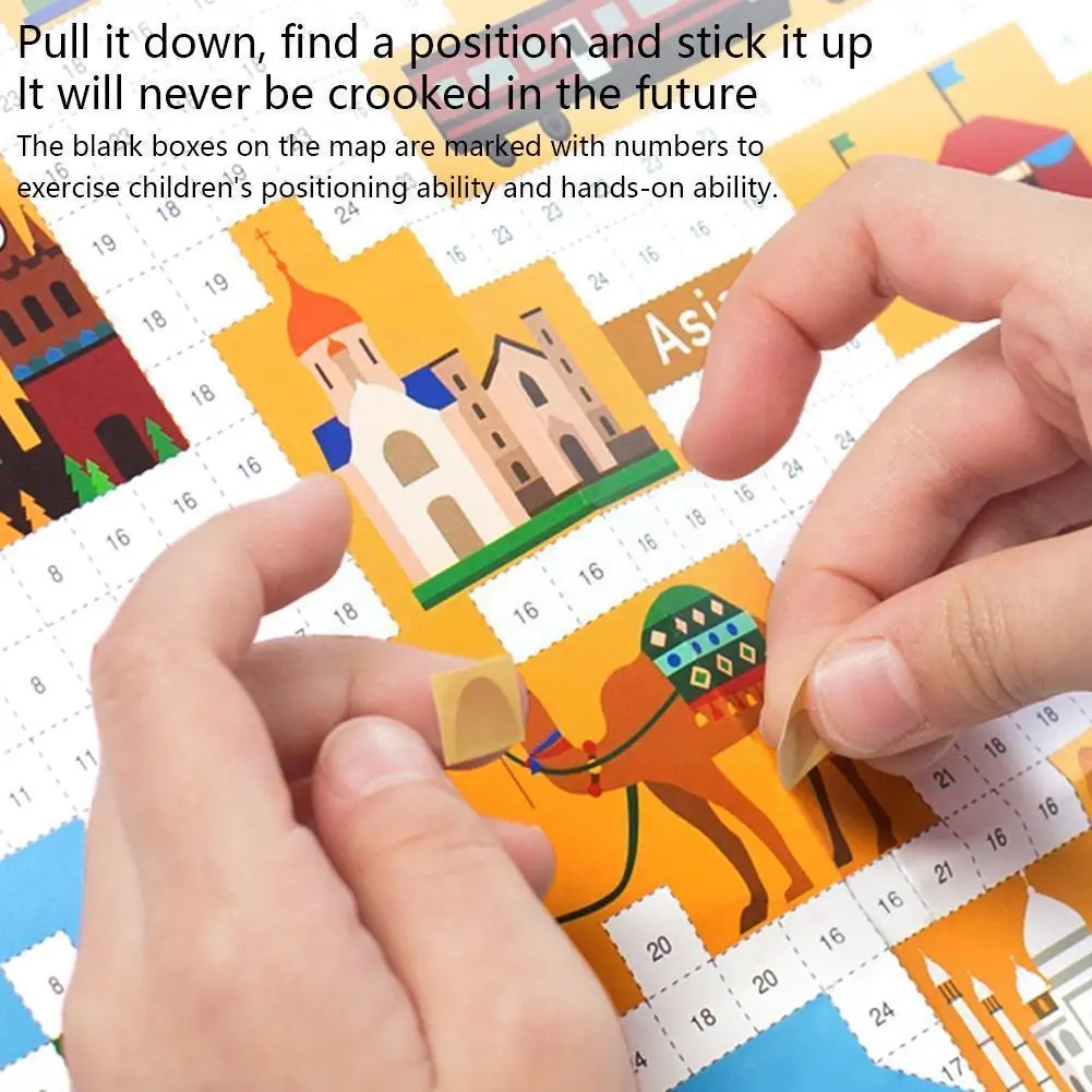 

Mideer Kids Mosaic Sticker Diy Geometry 3y Human Geography Map Cube Baby Paste Sticker Hand Cognition By Games B2y9