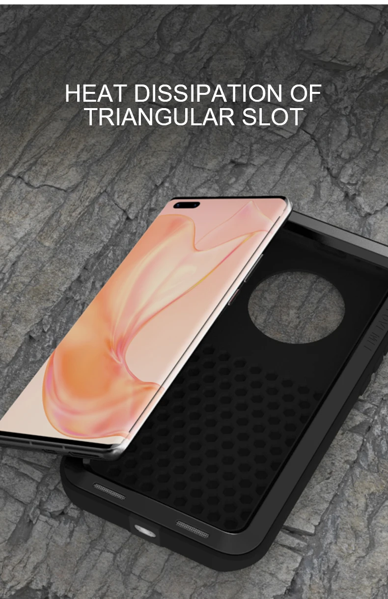 

Aluminum Metal Armor Case For HUAWEI Mate 40 Pro Plus + Waterproof Shockproof DustProof Heavy Duty 360 Full Protection Cover