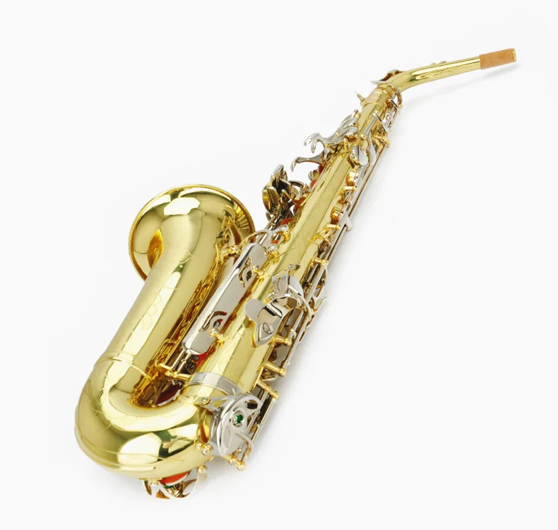 

Gold Lacquer Brass Alto Instrument Accessories Professional Eb OEM China Sax Saxophone Alto