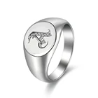 Печатка с инициалом буквы A-Z State men t Band кольца для мужчин и женщин мужчин из нержавеющей стали стильное штабелируемое кольцо костяшки 13 мм HR442