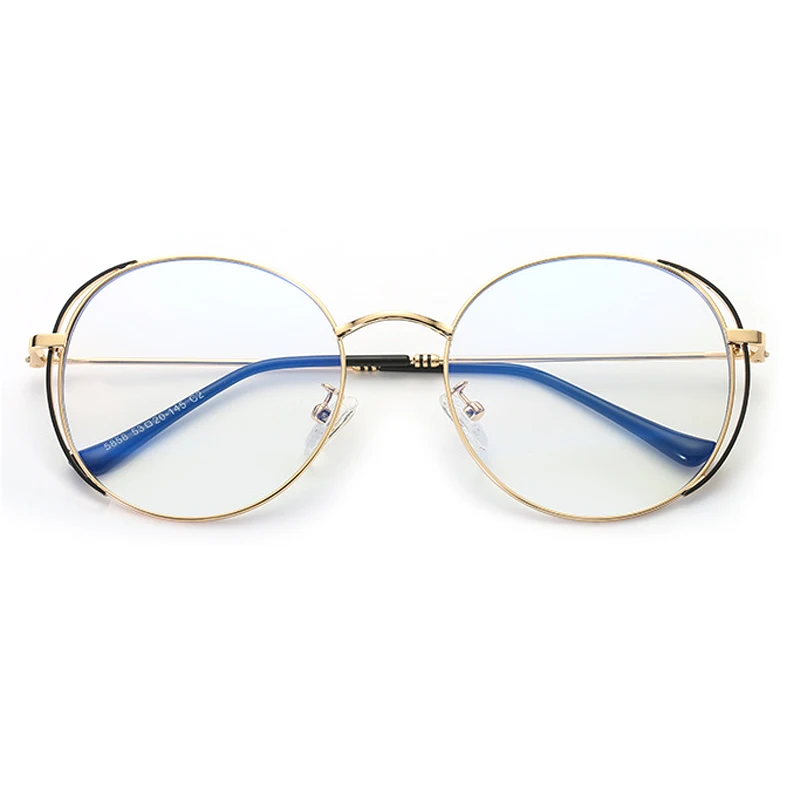Женская оправа для очков унисекс с круглыми прозрачными линзами компьютерного
