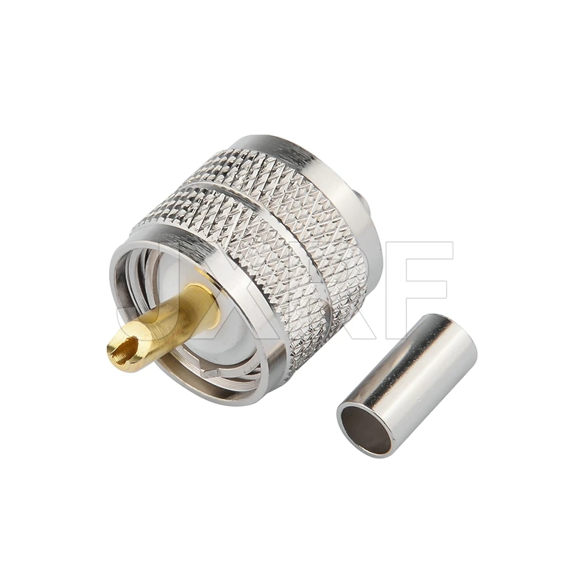 Коннектор JX 10 шт. PL259 UHF штекер обжимной коаксиальный соединитель Адаптер RF для