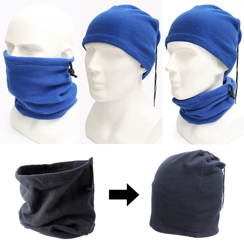 

Winter Warm Polar Fleece Neck Tube Face Scarf Men Sport Fishing Hiking Skiing Cycling Ear Warmer Thermal Beanie Hats Headwear