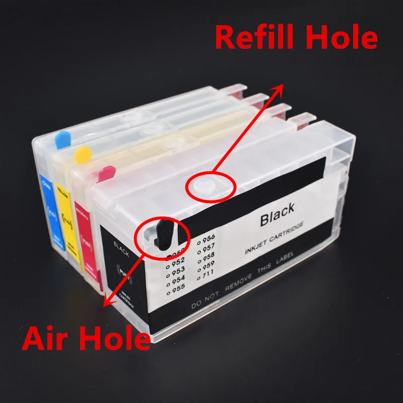 Совместимый с HP 952 953 954 955 xl многоразовый картридж чипом ARC для принтера 7720 7740 8210 8710