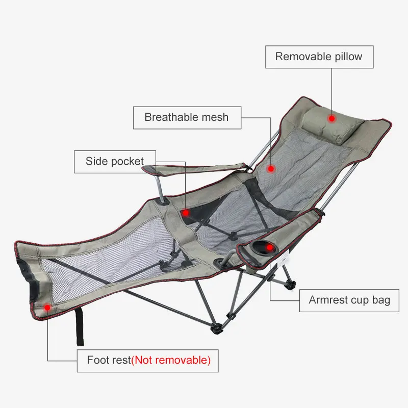 値段 キャンプ,ビーチ,ラップトップ,折りたたみ式,フットレスト付きの多機能屋外折りたたみ椅子
