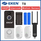 Видеодомофон EKEN T8, беспроводной дверной звонок с Wi-Fi 1080p, дверной звонок с датчиком движения для квартиры и умного дома