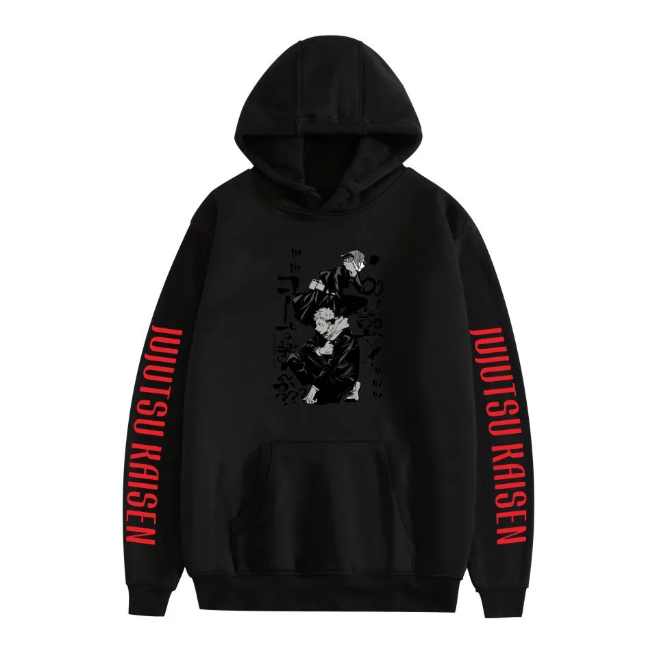 

2021 Eucosm Jujutsu Kaisen Japanese Anime Cartoon Printed Casual Hooded Sweater Pullover for Men and Women Hoodies Lounge Wear