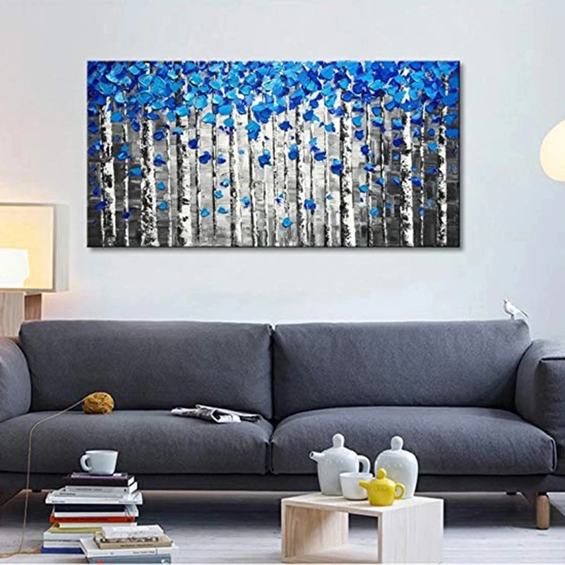 Настенная картина ручная роспись большая маслом 3D дерево холст живопись для