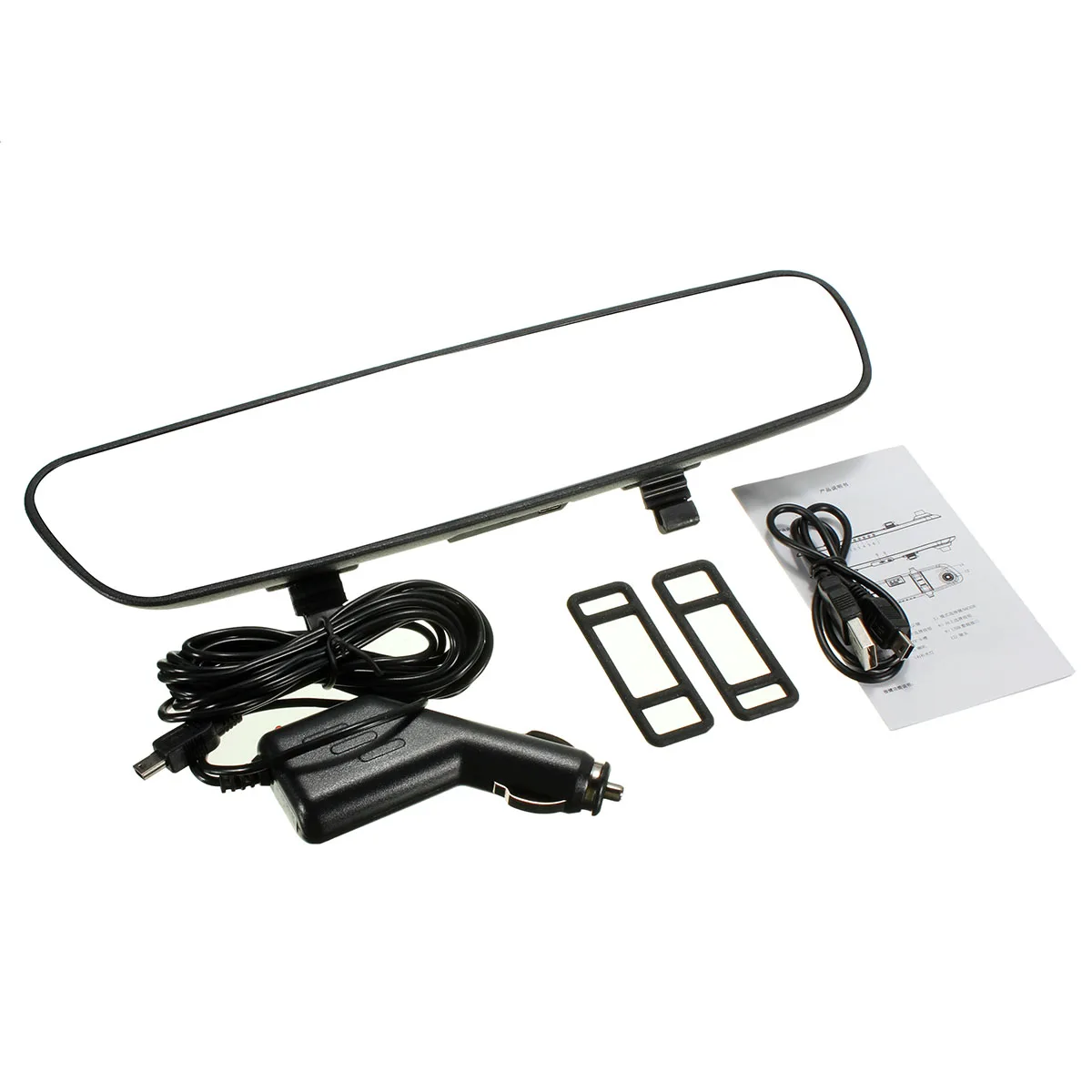 2,7 ''HD 1080P TFT зеркало заднего вида Цифровая запись видео DVR Cam Видео рекордер автомобильная камера заднего вида w/PC-USB кабель для передачи данных