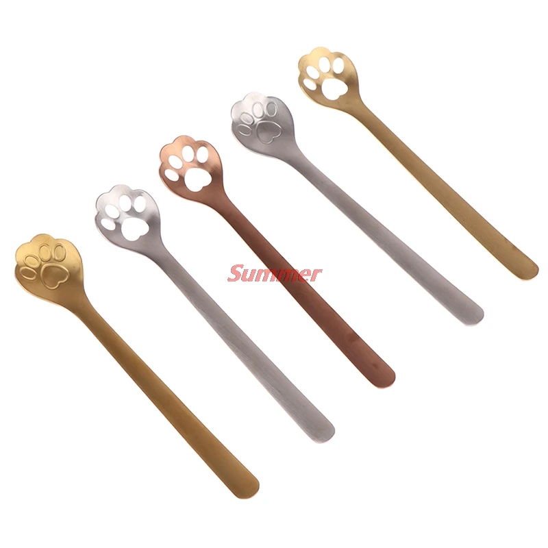 

New Stainless Steel Cute Cat Shape Coffee Spoons Tea Spoon Stirring Spoons Stylish