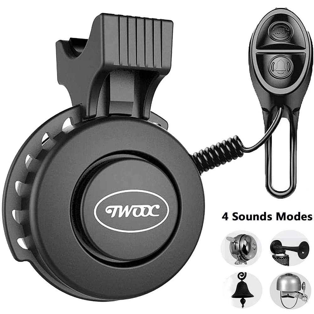 

Bike Bell Charging Speaker USB Recharged Waterproof Handlebar 4 Modes Cycling Electric Bicycle Accessories for Scooter, BMX, MTB