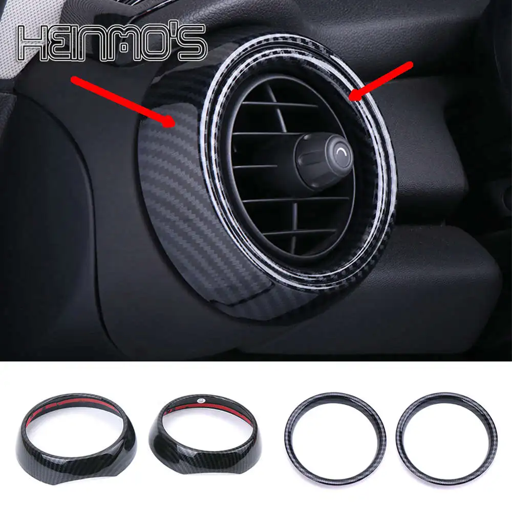 

Car Styling Interior Sticker Accessories For MINI Cooper F56 JCW F55 F57 Air Conditioner Air Outlet Frame Cover Trim Decoration