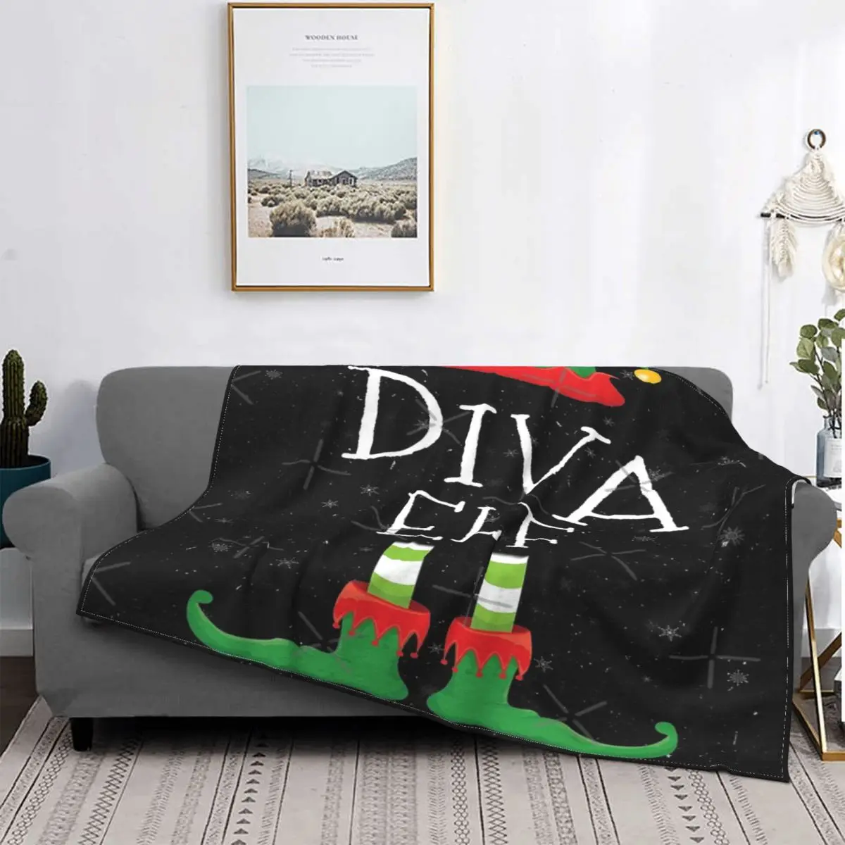 

Diva Elf-Manta navideña a игра для la семейства, a cuadros para cama colcha, 90 Manta a cuadros, textil de lujo para el доме