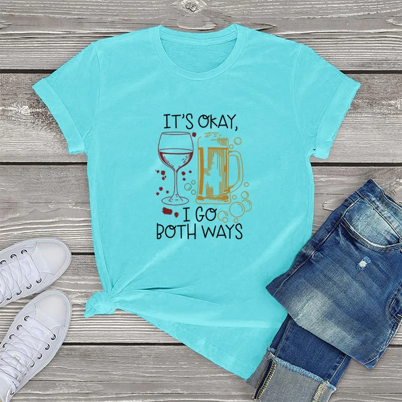 Женские летние футболки с коротким рукавом I Go модные женские принтом топ