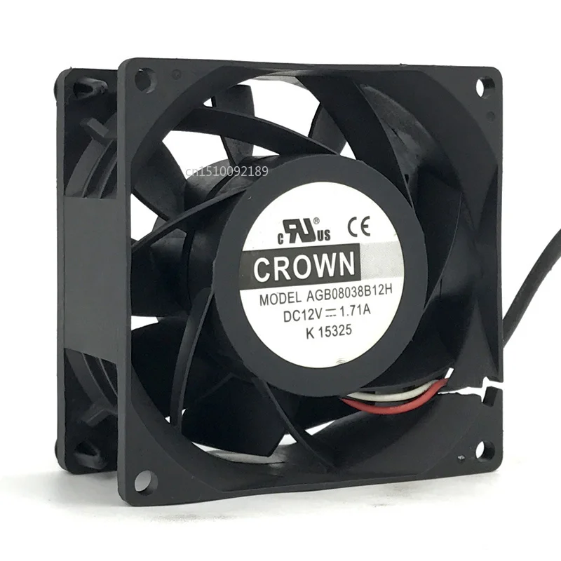 

for AGB08038B12H 12V 0.70A 8038 8CM double ball bearing cooling fan Free shipping