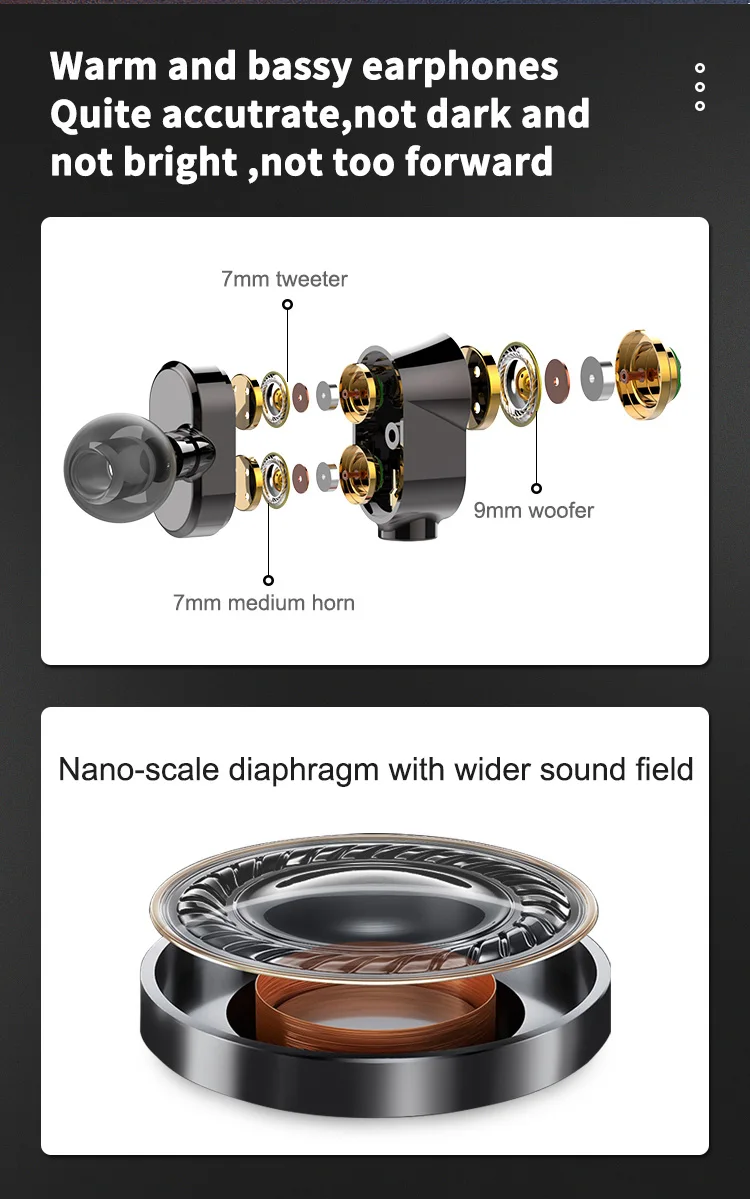 Проводной HIFI монитор наушники Bluetooth тройной драйвер Hi Res Съемный разъем