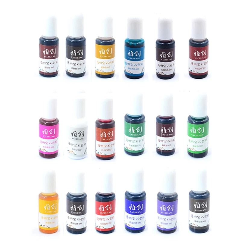 

18 Colors Epoxy Resin Pigment Liquid Resin Colorant Pigment Resin Colorant Dye Resin Jewelry Making Art Crafts Tools