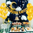 QIFU ИД Мубарак воздушный шар Рамадан Декор для дома Черное золото буквы баллон счастливый ИД баллоны мусульманские Вечерние принадлежности EID Al Adha