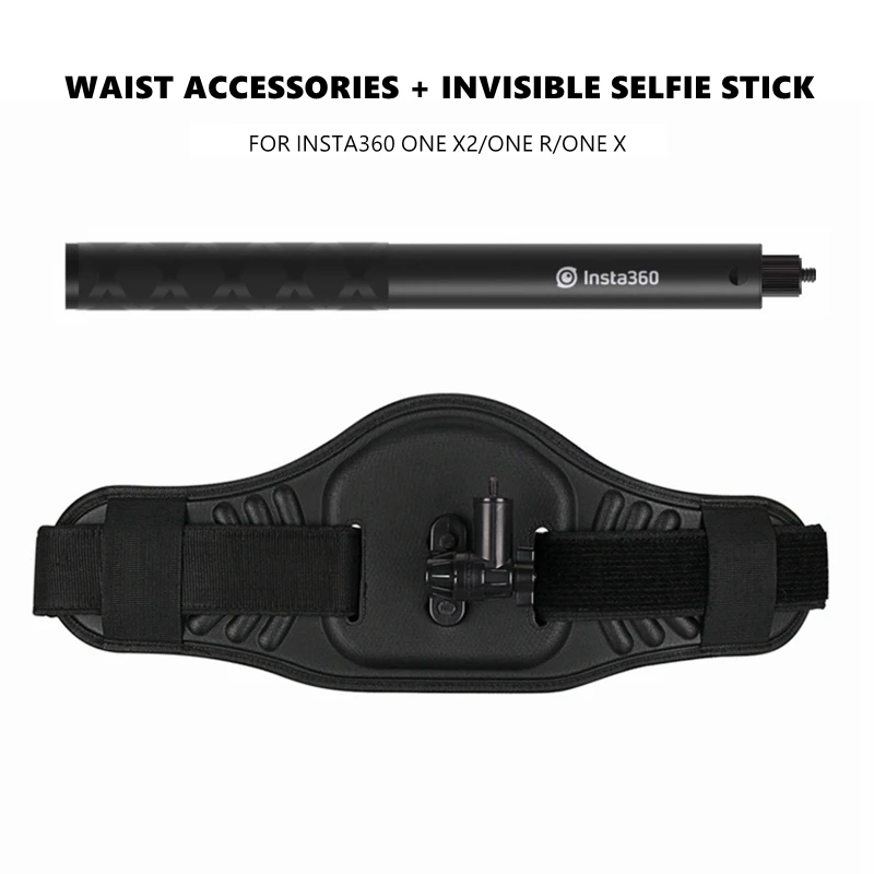 Переносной поясной кронштейн + 360 невидимая селфи-Палка для Insta360 ONE R X2 X задняя