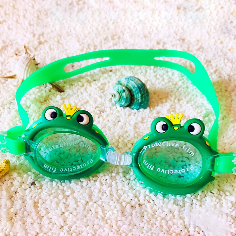 Красочные регулируемые детские плавательные очки с мультяшным рисунком