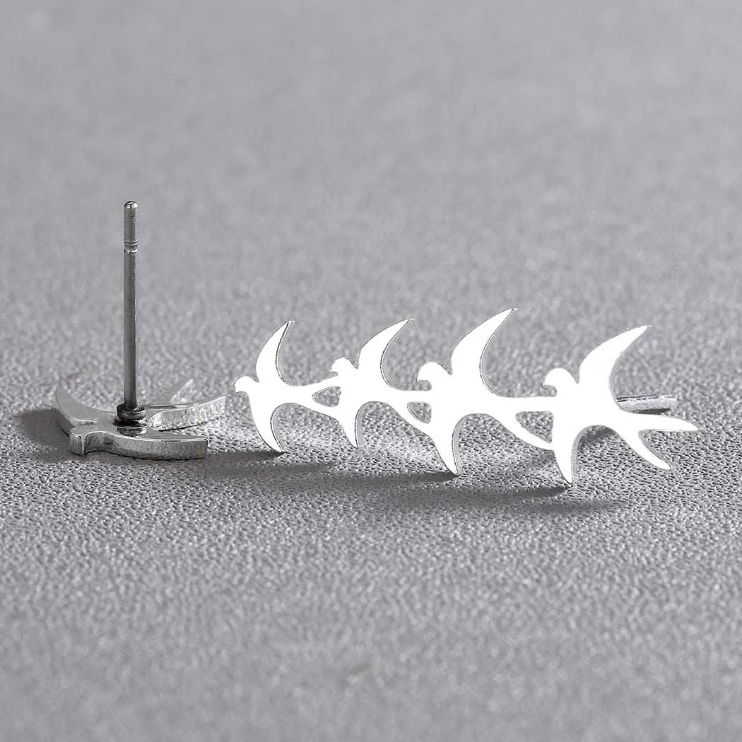 Модные серьги Kinitial ювелирные изделия серьги-гвоздики в виде милой птицы и