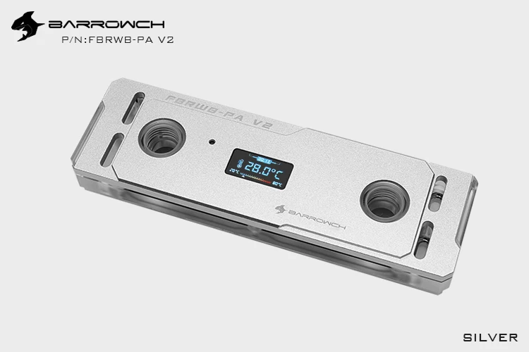 silver block Barrowch ram блок используется для 2шт/4 шт ram 2/4 канальный охлаждаемый радиатор с OLED цифровым дисплеем температура/динамический цветной экран - Цвет лезвия: silver block
