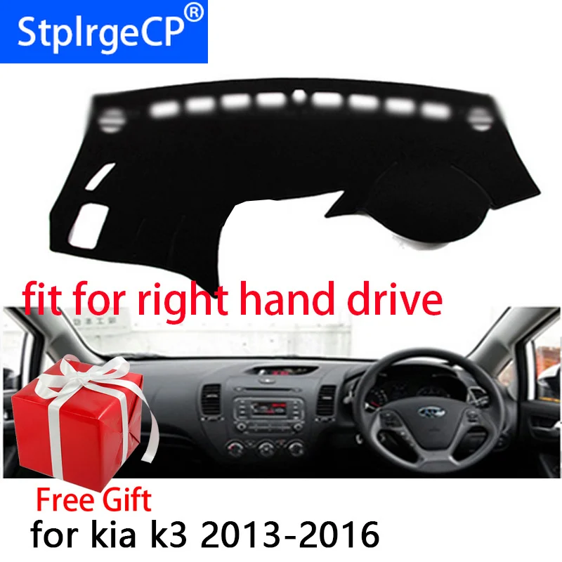 

Приборной панели автомобиля Обложка Коврик для Kia K3 K 3 2013 2014 2015 2016 2017 правым Dashmat Pad Даш крышки аксессуары для приборной панели