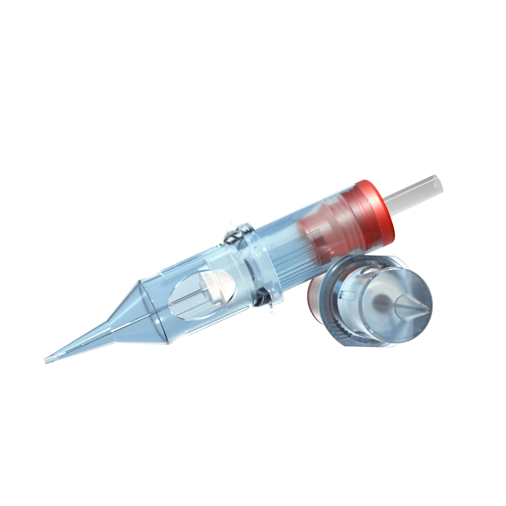 

FEL 1205RL 304H Stainless Steel Safety MembraneTattoo Needles Cannula Piercing CLASSIC BLUE CARTRIDGE