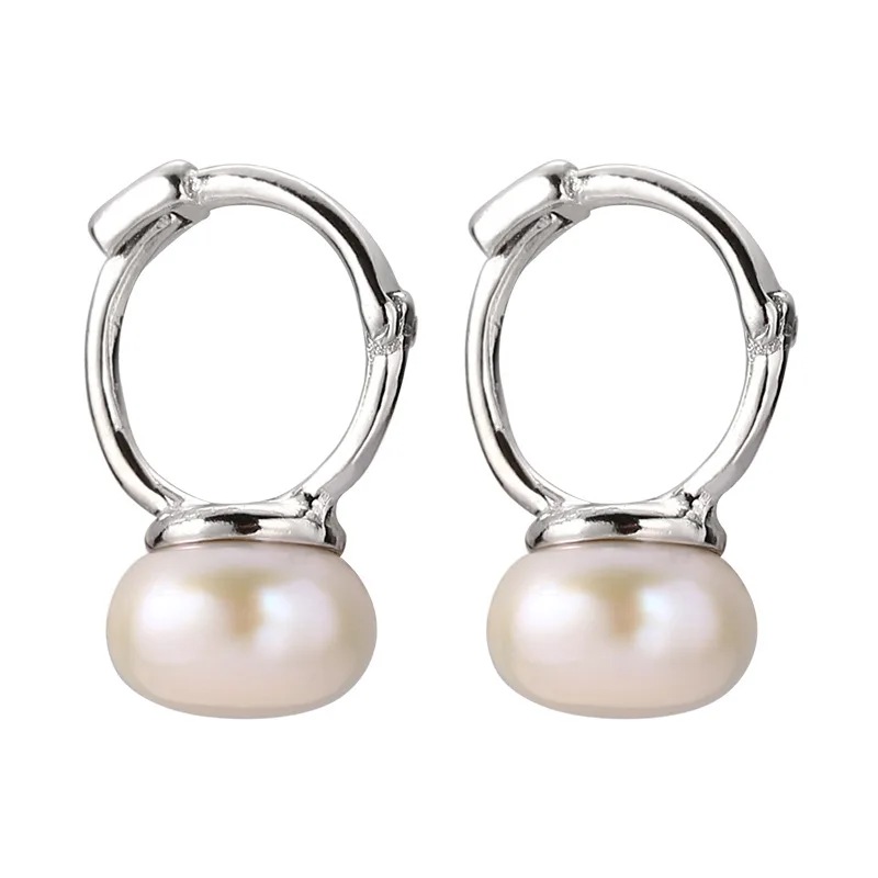 

Fengxiaoling 2020 Real 925 Sterling Silver Earrings For Women Simple Mini Pearls Stud Earrings Fine Jewelry Cute Accessories