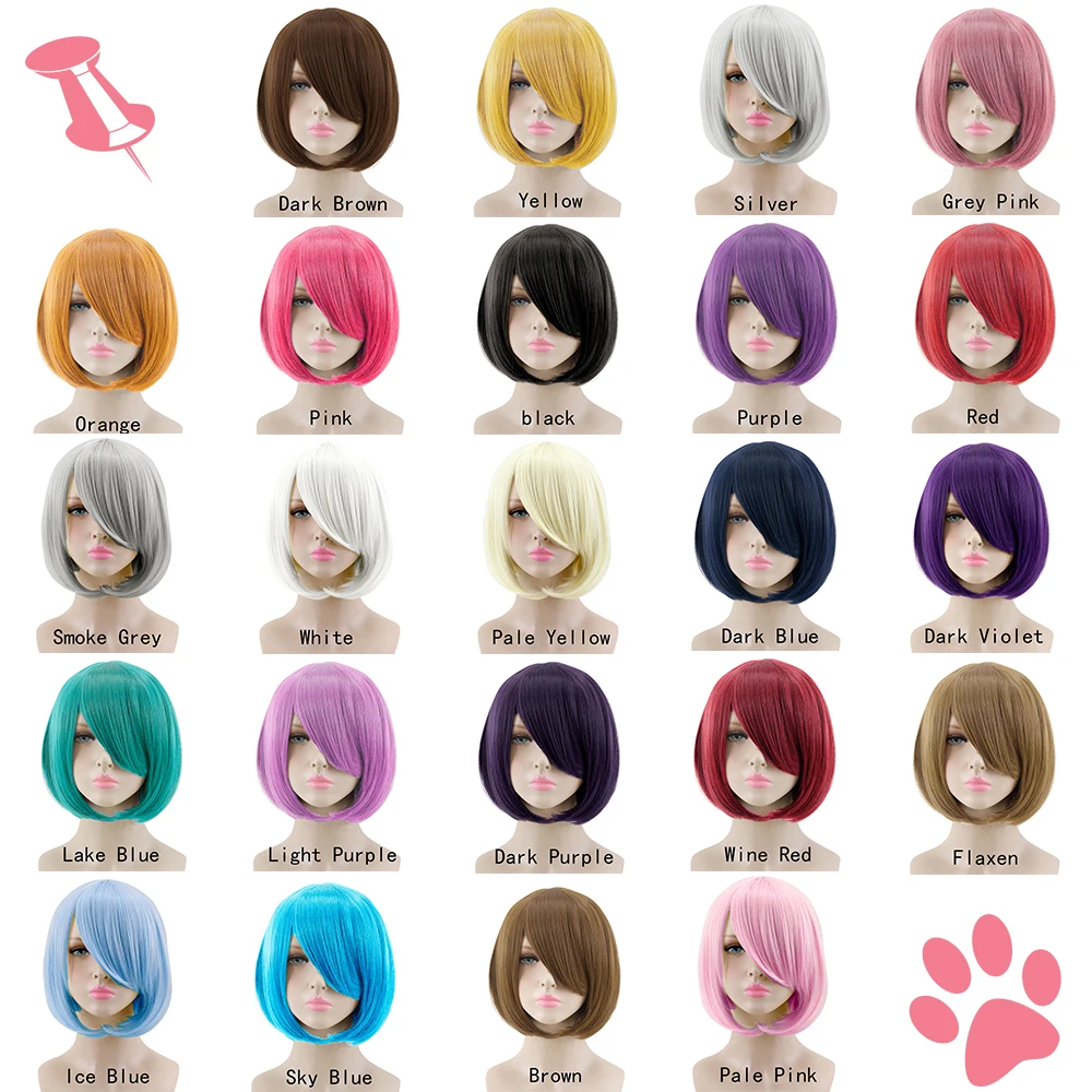 Парик из синтетического волокна для костювечерние 23 Цвета 14