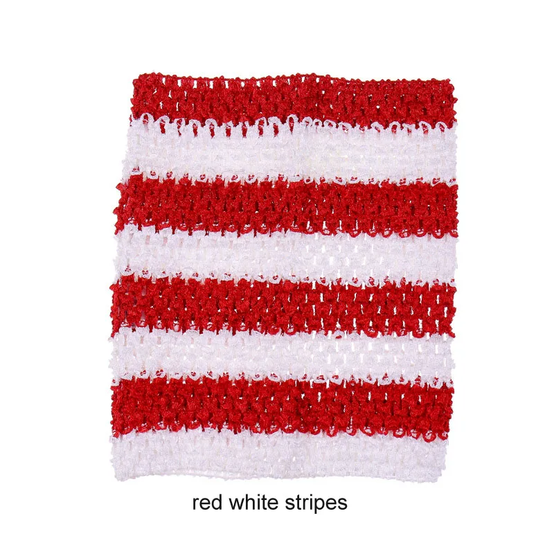 red white stripes 20x23 см, топы без пятки, детское платье-пачка с обмоткой на груди, товары для рукоделия, 9 дюймов, эластичное вязаное крючком, вязанное крючком сырье, аксессуары - Цвет: red white stripes