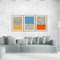 minimalist style geometric pictures abstract color line wall art canvas painting poster and print gallery living room home decor