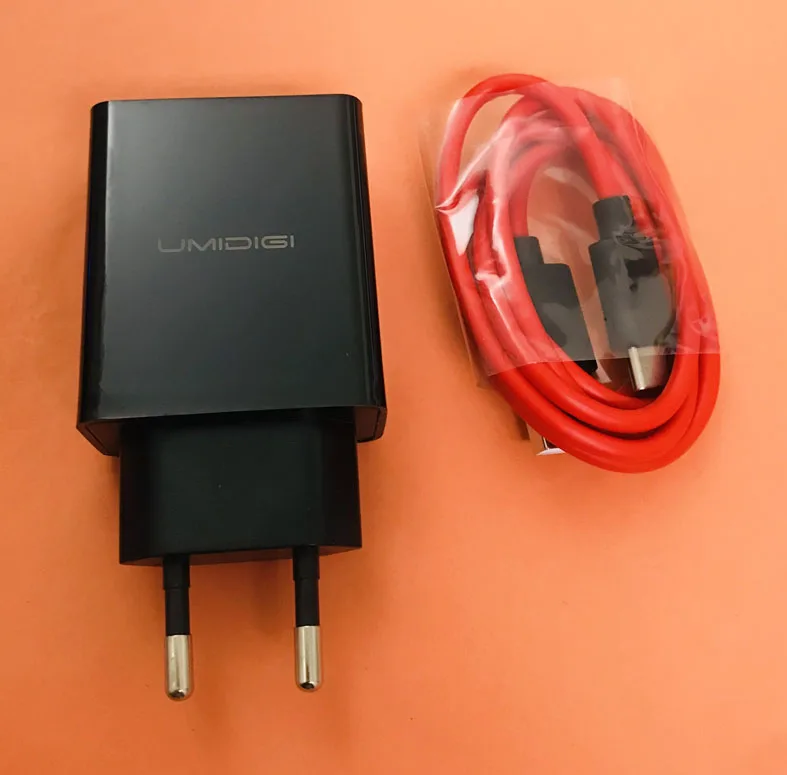 

Оригинальное зарядное устройство с европейской вилкой и кабелем типа C для UMIDIGI One Pro Helio P23 Octa Core, бесплатная доставка