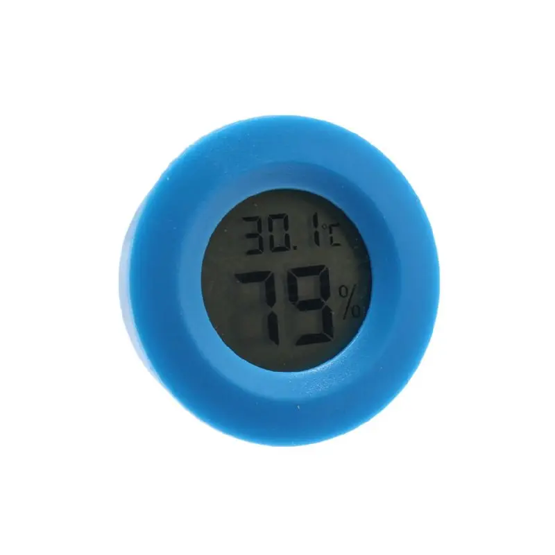 Компактный круглый электронный термометр и гигрометр рептилия акриловая