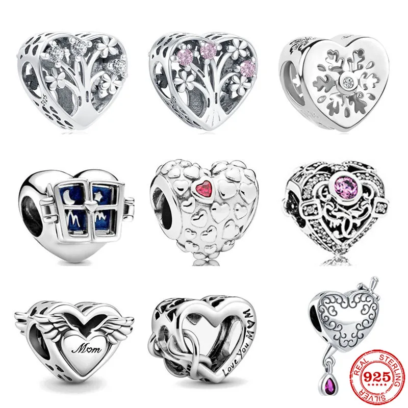 SilverNew европейские аксессуары сердце мама папа лучший друг подходит для