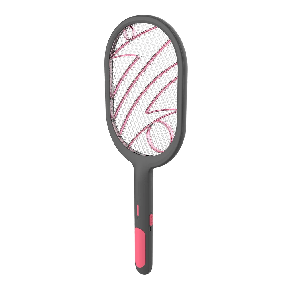 

New 3000V Electric Insect Racket Swatter Zapper Electric Mosquito Swatter 2 Modes USB Rechargeable Home Bug Zapper Racket 1200mA