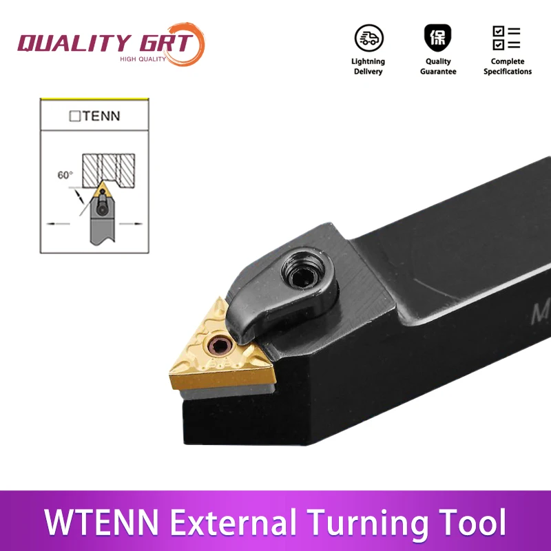 

Q.Grt MTENN1616H16 MTENN2020K16 MTENN2525M16 External Turning Tool Holder TNMG1604 Carbide Inserts Lathe Cutting CNC Tools
