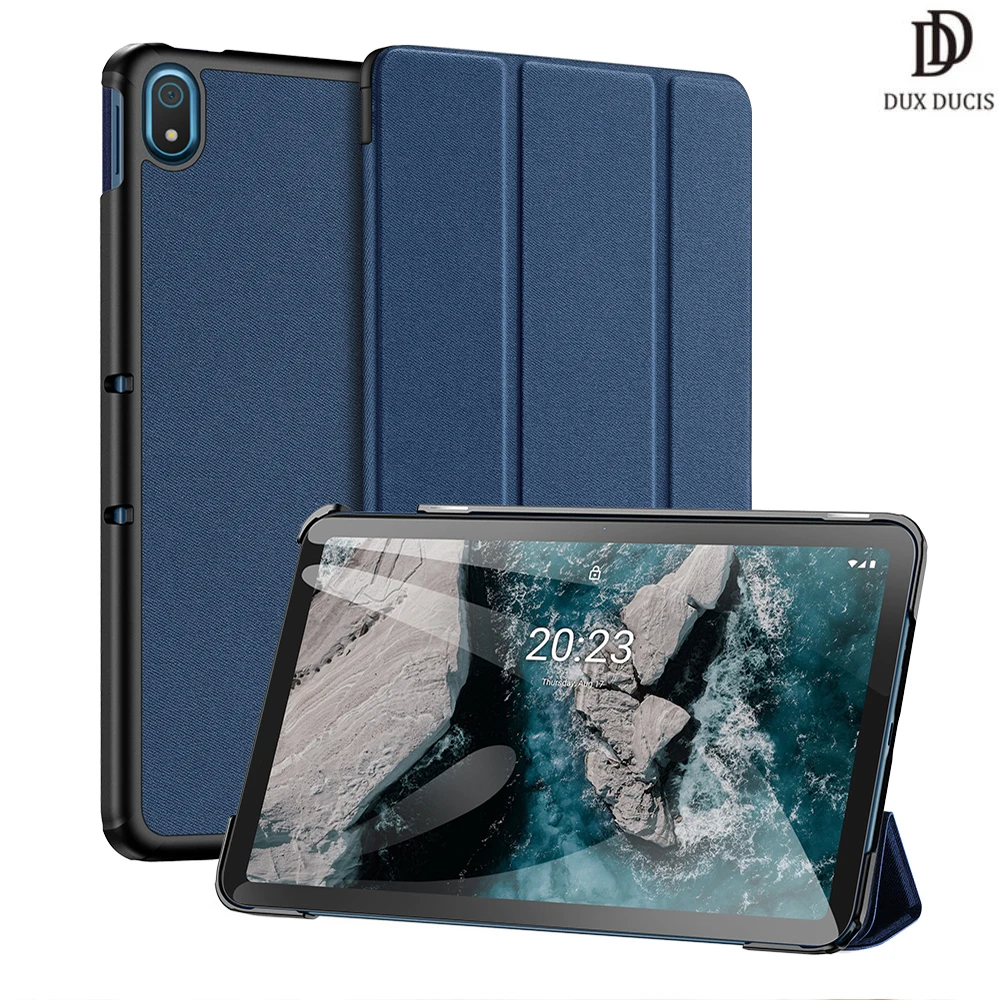 

Luxury Tablet Case for Nokia T20 Smart Sleep-Wake DOMO Series Trifold-Stand Protective Cover with Magnet Full Protection PU+TPU