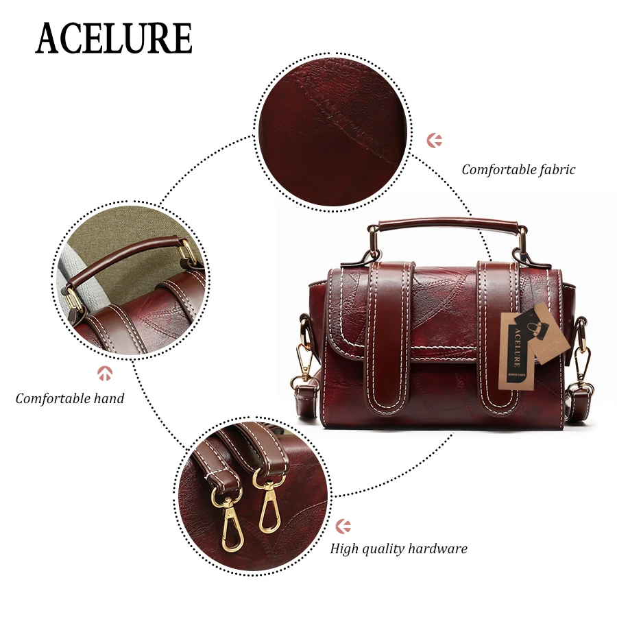 Сумка на плечо ACELURE из искусственной кожи для женщин мессенджеры известного