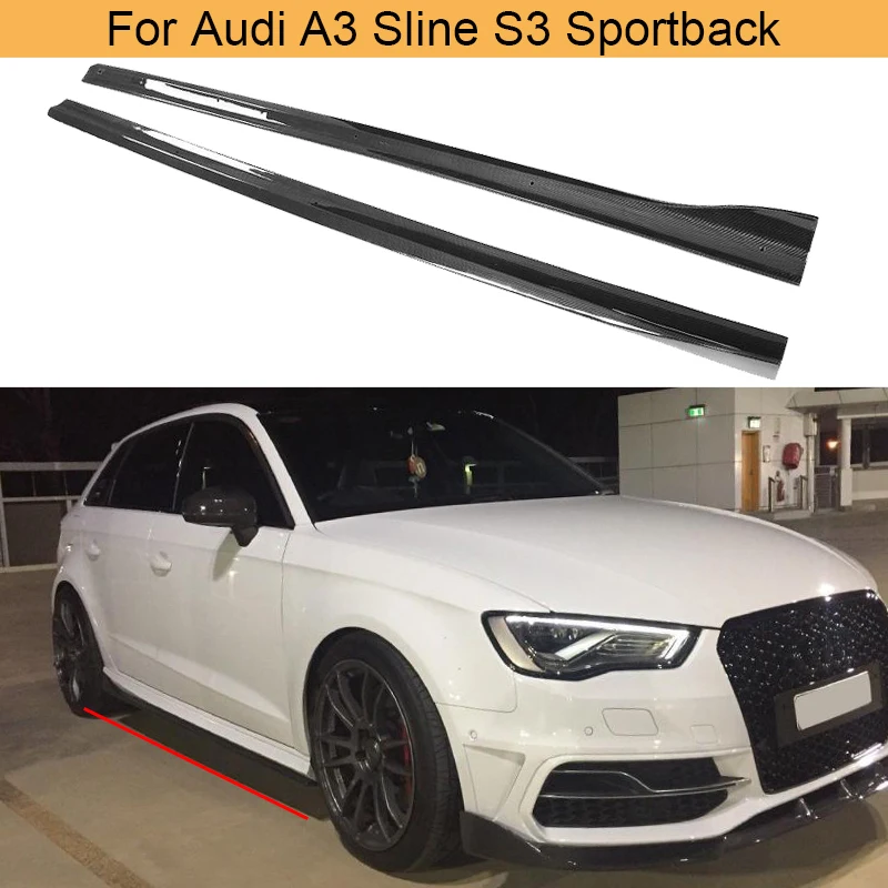 Автомобильные боковые юбки из углеродного волокна комплекты кузова для Audi A3 Sline S3