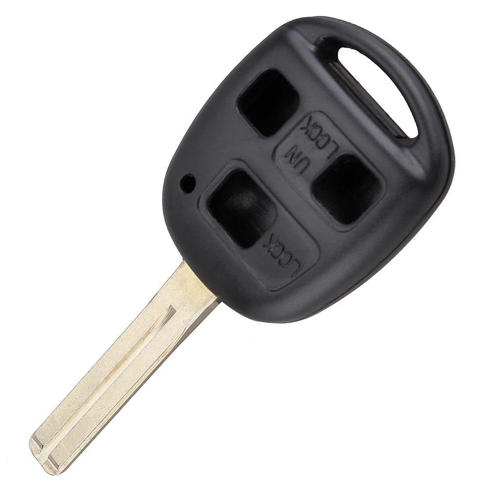 Черный 3 кнопки сменный чехол для ключа автомобиля без дистанционный Fob